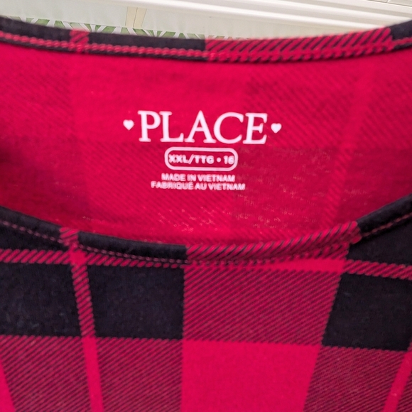 ⭐Christmas Buffalo Check Girls Long Sleeve Dress XXL⭐ - Picture 5 of 5